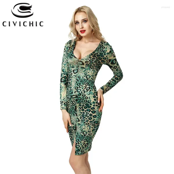 Vestidos casuales elegantes 2024 mujeres sexy club de vestimenta leopardo estampado jurk profundo v cuello delgado sukienka letnia fodycon Ropa verano Mujer DRS43