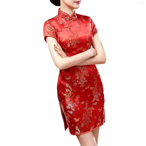 Robes décontractées style chinois Cheongsam tortueuse sexy