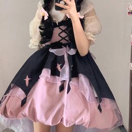 Vrijetijdsjurken Coalfell Spot Little Witch Lolita Student Princess Skirt Soft Girl Daily Suit Dress Set