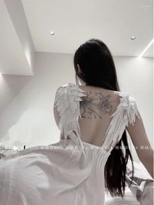 Casual Jurken Cosplay Angel Feather Spice Girl Vrouwen Nachthemd Sexy Fee Mini Jurk V Sling Backless C678