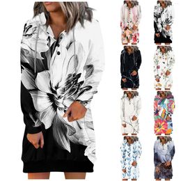 Casual Jurken Cosplay Party Skorts Voor Vrouwen Hoodie Lange Mouw Trekkoord Jumper Vintage Print Jurk Winter Warm Houden Disfraz Mujer