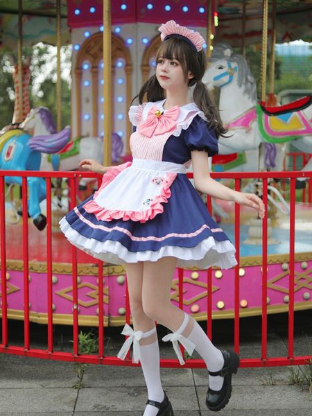 Vestidos casuales Disfraces Cosplay Maid Dress Traje para camarera Maid Party Stage Disfraces S -5XL