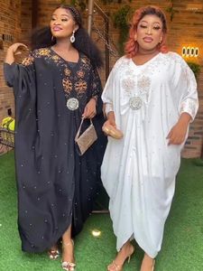 Casual Jurken Kristal Lange Voor Vrouwen Dubai Moslim Kaftan Abaya Afrikaanse Dashiki Outfits Elegante Dames Maxi Gewaad Feestavondjurken