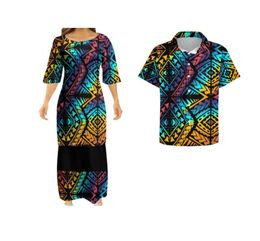 Robes décontractées motif personnalisé mode femme club bodyconcon samoan puletasi polynésien traditionnel de design tribal robe 2 pièces setcas1916660