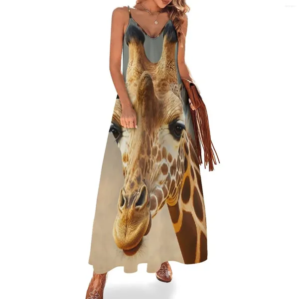 Vestidos casuales Linda jirafa vestido sin mangas ropa de verano para mujeres 2024 para mujeres vintage