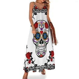 Casual Dresses Day of the Dead Mouwlevess Dress Women's Luxury Party Vintage