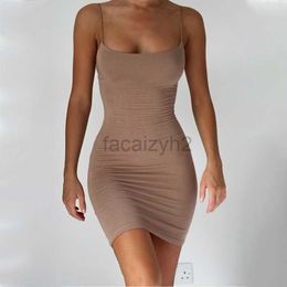 Casual jurken Designer Jurk Solid Color Off Shoulder Sexy Camisole Dress voor vrouwen plus size jurken