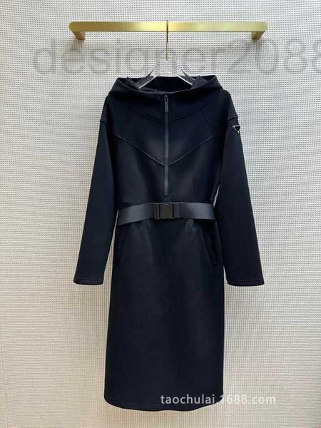 Robes décontractées Designer Haut de gamme Sports Sports Casual Style Space Coton Pull à capuche Robe longue IFZO