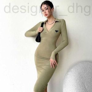 Casual jurken Designer Sexy en Spicy Girl Show Chest strak fit body jurk taille wrap heup wrap middelste lengte jurk wg0m