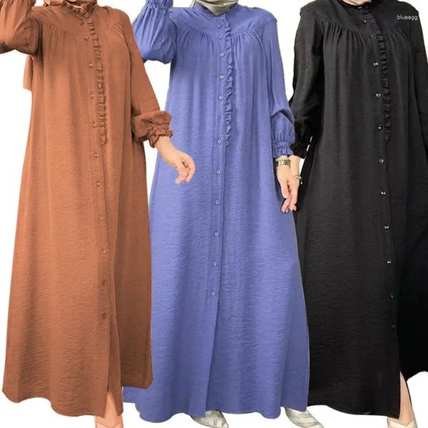 Robes décontractées élégance ouverte Abaya Dubai Turquie Kaftan Muslim Cardigan Abayas pour femmes robe Kimono Femme Caftan Islam Vêtements