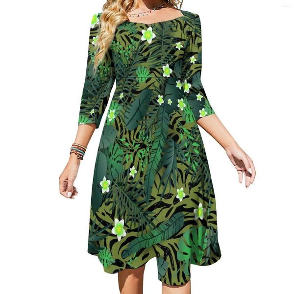 Robes décontractées Robe florale élégante Femmes Fleurs modernes Élégant Sexy Plage Personnalisé Robe Grande Taille 5XL 6XL