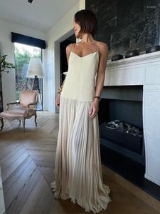 Casual Jurken Elegante Patchwork Mesh Maxi Jurk Vrouwen Spaghetti Band Sexy Off Schouder Mouwloze Vrouwelijke Vakantie Straat Dame Gewaden