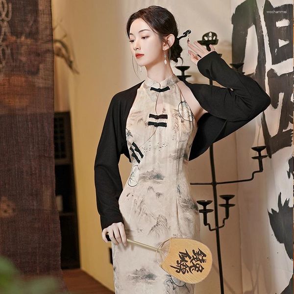 Vestidos casuales Encantador vestido de noche de estilo chino con diseño Qipao y encanto elegante para bodas