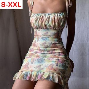 Casual jurken Europese en Amerikaanse vlinderprint Strapless Tube Top Engelse dresscasual