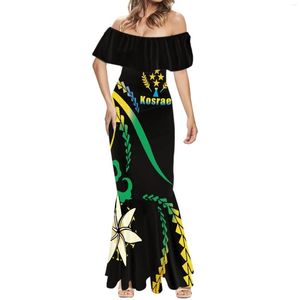 Robes décontractées Mode Classique Polynésien Traditionnel Tribal Drop-Shoulder Dress Design Sens Women's Summer Fishtail Flag Pattern Party