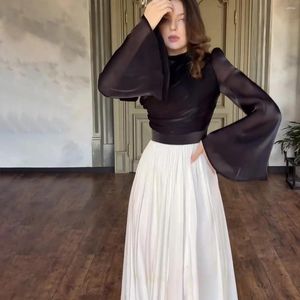 Casual jurken mode satijnen sliky dames moslimjurk dubai volledige lengte lange mouw zacht glanzend patchwork abaya kalkoen islam gewaden