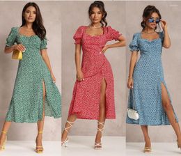 Casual jurken mode -stijl Amazon split jurk