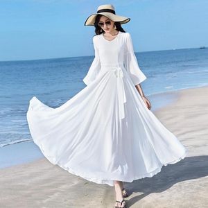 Casual jurken mode zomer voor vrouwen 2023 strand maxi jurk vrouwelijke witte elegante dameskleding 4xl vestidos pph5083casual