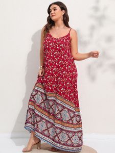 Robes décontractées Finjani Womens Dress Plus Size Cami Robes Summer Backless Maxi Dress Floral Print Robes de soirée formelles 230323