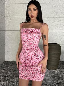 Vestidos casuales Estampado de flores Slip Sin mangas Sin espalda Slim Sexy Maxi Vestido 2023 Primavera Mujeres Elegante Streetwear Moda Vintage Gala