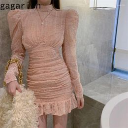 Robes décontractées Gagarich Fashion coréenne 2024 Tempérament doux manches bouffées