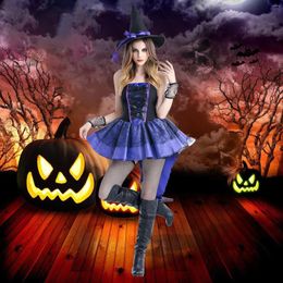 Robes décontractées costume de sorcière halloween pour femmes adultes 3 pièces ensemble