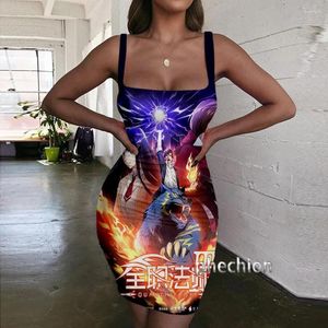 Robes décontractées Hechion Full Time Mage 3D Imprimer Robe Femmes Halter Sans Manches Mode Dames Roman Sexy Femmes Vêtements Y24