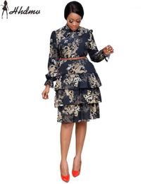 Robes décontractées HHDMV 2022 Automne Haute Qualité Rétro Plus Taille En Mousseline De Soie Doux Bureau Quotidien À Manches Longues Femmes Taille Robe De Bal Midi Dr8831302