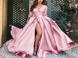 Vestidos casuales Alta calidad 2021 Vestido de noche de mujer para boda Sexy Vneck Long Lace Trailing Party Plus Tamaño Mujeres Vestidos9677969