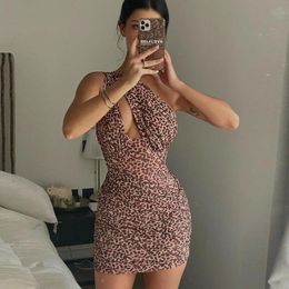 Vestidos casuais de alta qualidade verão bodycon vestido mulheres 2021 chegadas malha sexy corte leopardo celebridade baile festa clube