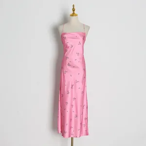 Casual jurken hoge taille voor vrouwen spaghetti riem strapless mouwloze print polka dot jurk vrouwelijke veer f9