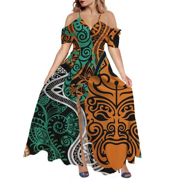 Robes décontractées Hycool dernière conception tribale africaine été femmes robe de soirée de mariage longue Maxi dos nu grande taille plage