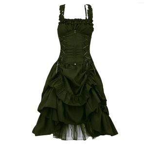 Robes décontractées en été pour femmes 2023 grande taille gothique robe vintage steampunk rétro cour princesse sans manches adolescents