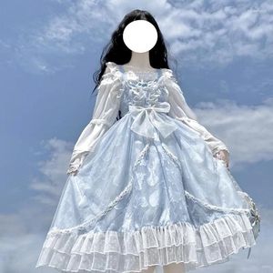 Vestidos casuales vestidos de mujeres kawaii vintage dulce y2k lolita chicas vestido elegante vestidos franceses hada coreana