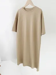 Robes décontractées Kajoel T-shirt féminin Loose ACHOA COLRON Collar O-Skirt