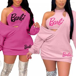 Robes décontractées Kawaii 2 pièces filles gilet pull robe costume Sexy été automne femmes tout-match sport sweats à capuche jupe cadeaux