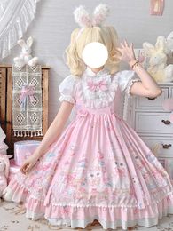 Robes décontractées kimokokm sweet lolita style carré collier de chat créateur jsk arc sans manche en dentelle girly camisole y2302