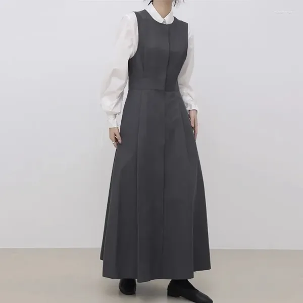 Robes décontractées coréen chic minimaliste 2 pièces de robe de robes pour femmes