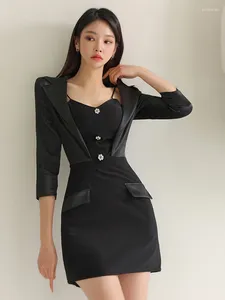 Casual Jurken Koreaanse Mode Dames Werk Stijl Potlood Korte Vrouwen Kleding Elegant Kantoor Sexy V-hals Wrap Hippe Jurk Mujer vestidos