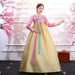 Casual jurken Koreaanse stijl traditionele retuo vintage hanbok jurk voor dames v-neck avondfeestje dame tuniek nationale kostuums