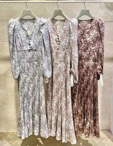 Casual jurken kuzuwata 2023 herfst winter vrouwen gewaden Japanse temperament vestidos v nek lange mouw elastische slanke taille geplooid