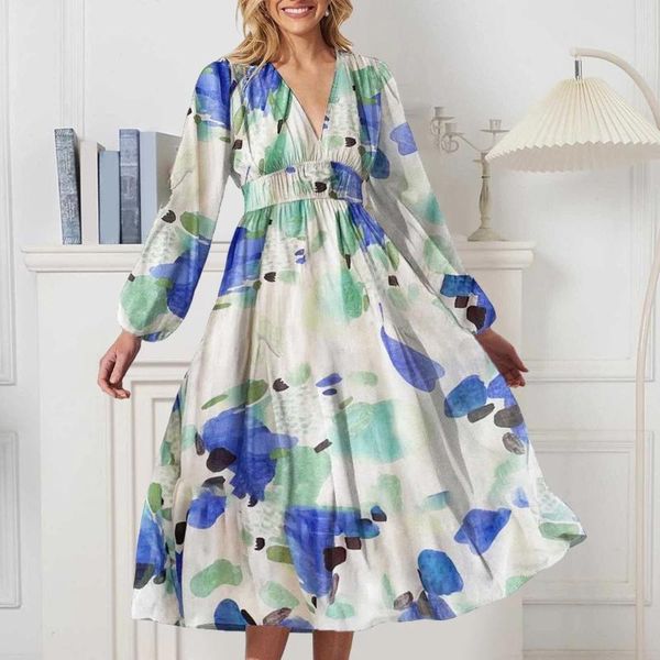 Robes décontractées mesdames boho printemps et automne