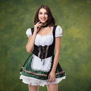 Vestidos casuales Damas Oktoberfest Vestido de mujer Bávaro Alemán Étnico Wench Camarera Off Hombro Cerveza Chica Traje Cóctel Fancy