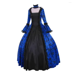 Robes décontractées Lady Victorian Swing Medieval Vintage Plus Taille Robe de bal de cour des années 1900 Vampire Vampire Halloween Party Cosplay Costume