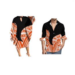 Robes décontractées Dernières arrivées Taille réelle Vêtements polynésiens Femmes Kaftan Motif personnalisé Demande Samoan Dress 1 MOQ