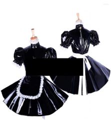 Robes décontractées verrouillables mignonnes uniforme uniforme cosplay pvc lolita robe courte pochette halloween tenue commode de taille plus taille sissy6322407