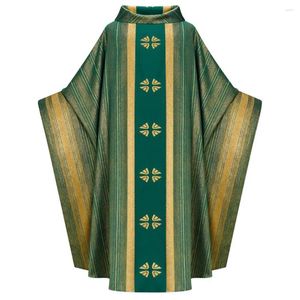 Robes décontractées les cassures longues pour le clergé hommes prêtre costume pull de prière vêtus de robe imprimés chasubles et volé chrétiens