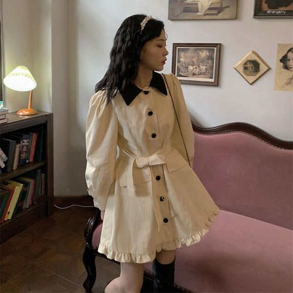 Vestidos informales Mini Vestido Vestido para mujeres Moda coreana Kawaii Linda ropa de estilo preppy Summer Spring Autumn