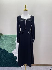 Casual jurken Long - Sheeved Taille Dress Girl Style en Show Figuur de algemene versie van Cl E6