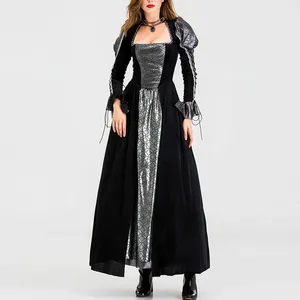 Casual Jurken Middeleeuwse Renaissance Prinsessenjurk Halloween Kostuum Carnaval Cosplay Jurk Veterschoen Outfit Gotische Vampier Gewaad